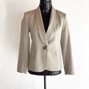 Studio M Women's Size 2P Petite Blazer Tan Brown